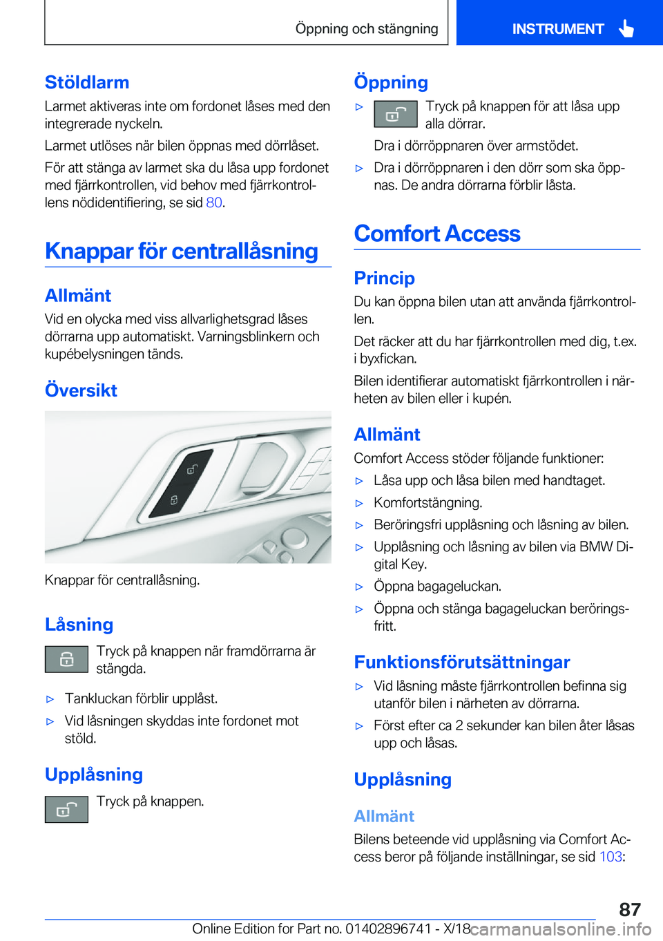 BMW X5 2019  InstruktionsbÖcker (in Swedish) �S�t�