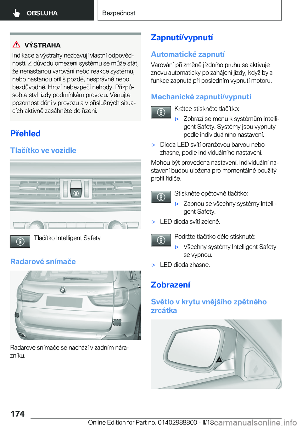 BMW X5 2018  Návod na použití (in Czech) �V�