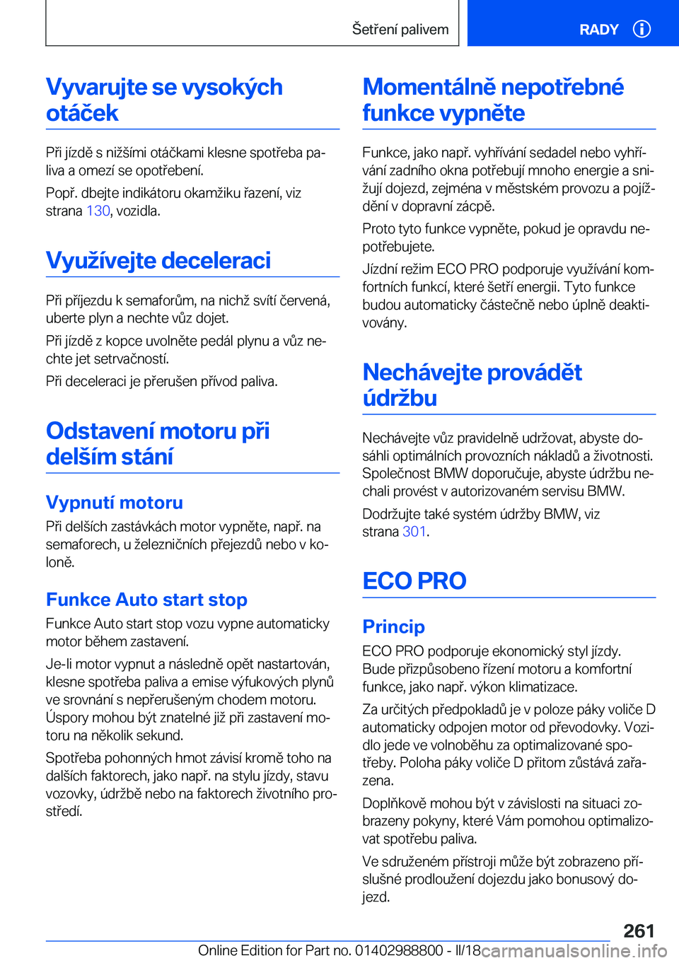 BMW X5 2018  Návod na použití (in Czech) �V�y�v�a�r�u�j�t�e��s�e��v�y�s�o�k�