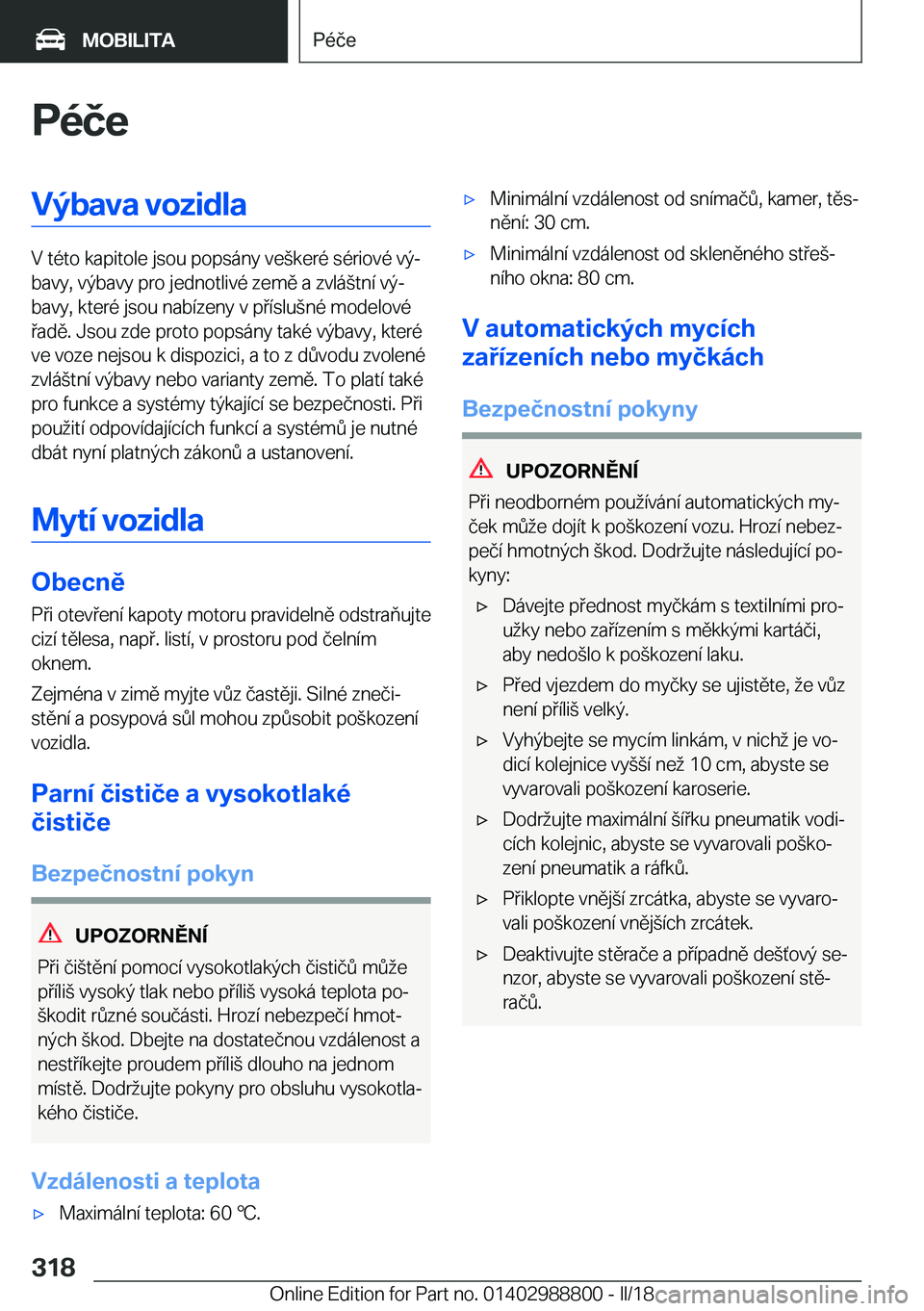 BMW X5 2018  Návod na použití (in Czech) �P�