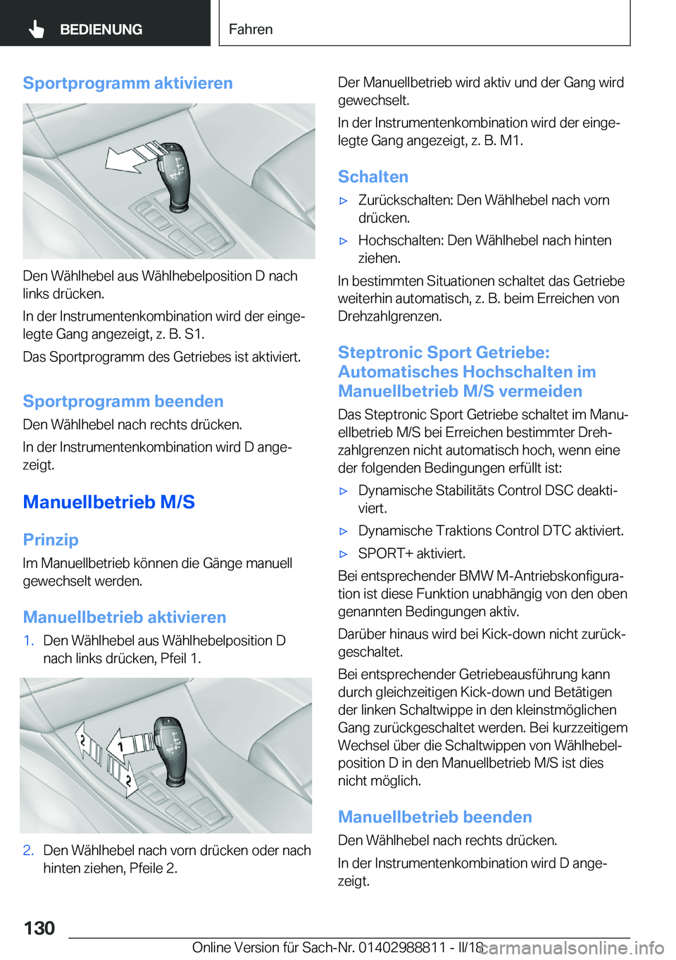 BMW X5 2018  Betriebsanleitungen (in German) �S�p�o�r�t�p�r�o�g�r�a�m�m��a�k�t�i�v�i�e�r�e�n
�D�e�n� �W�