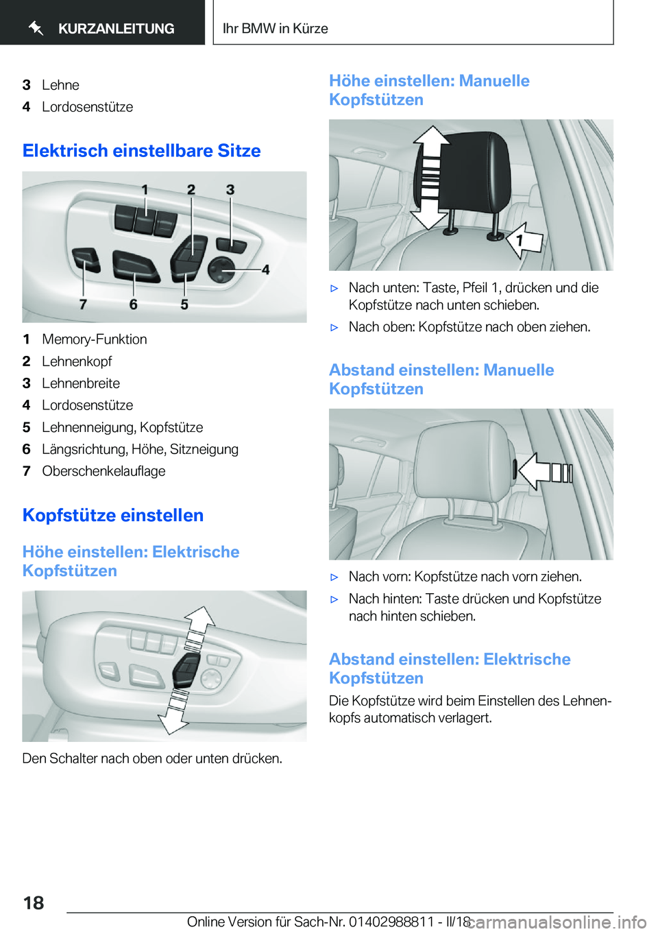 BMW X5 2018  Betriebsanleitungen (in German) �3�L�e�h�n�e�4�L�o�r�d�o�s�e�n�s�t�