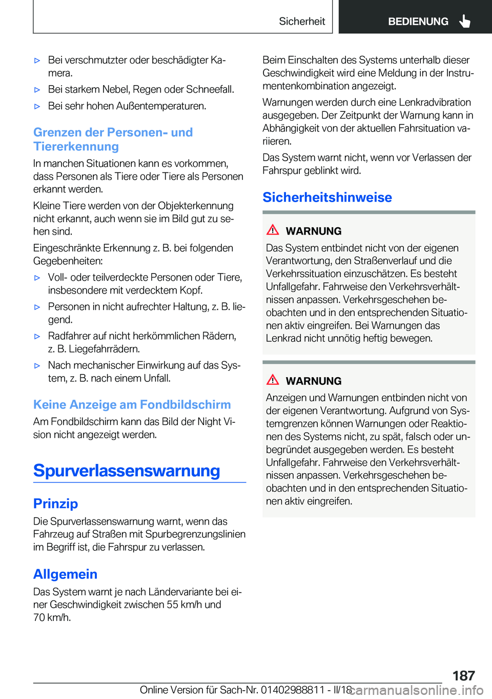 BMW X5 2018  Betriebsanleitungen (in German) x�B�e�i� �v�e�r�s�c�h�m�u�t�z�t�e�r� �o�d�e�r� �b�e�s�c�h�