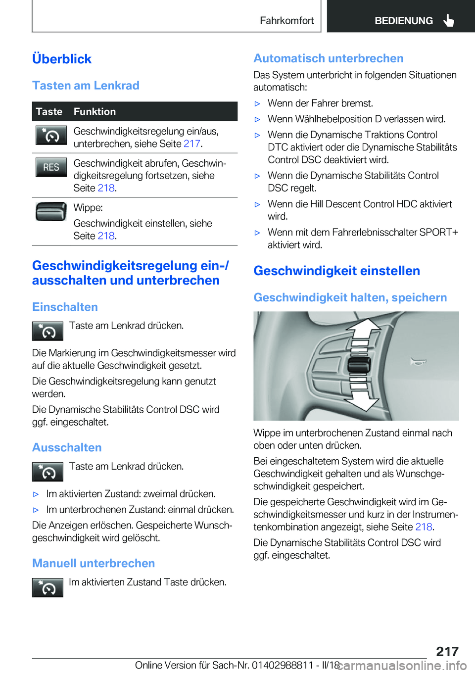 BMW X5 2018  Betriebsanleitungen (in German) �