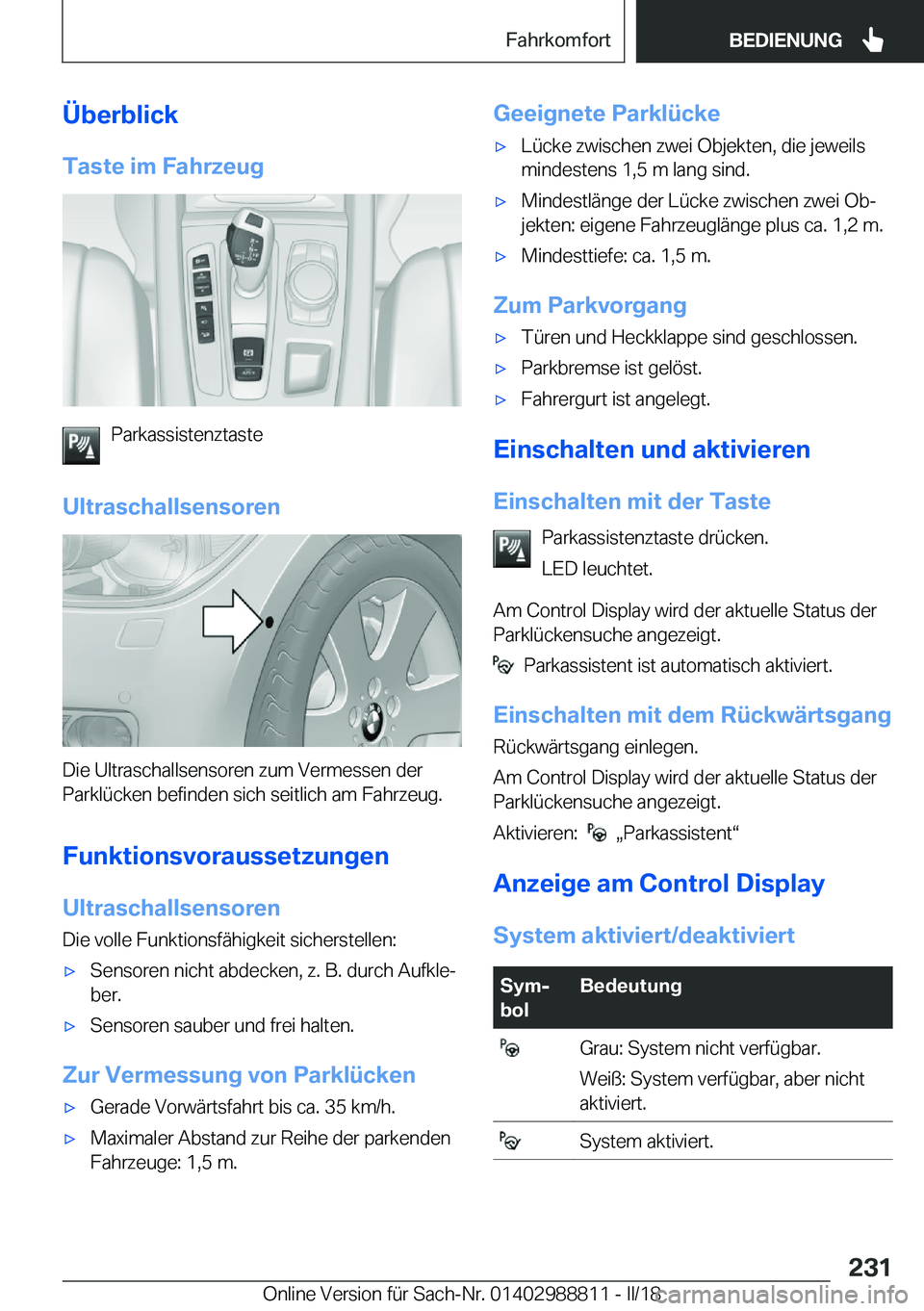 BMW X5 2018  Betriebsanleitungen (in German) �