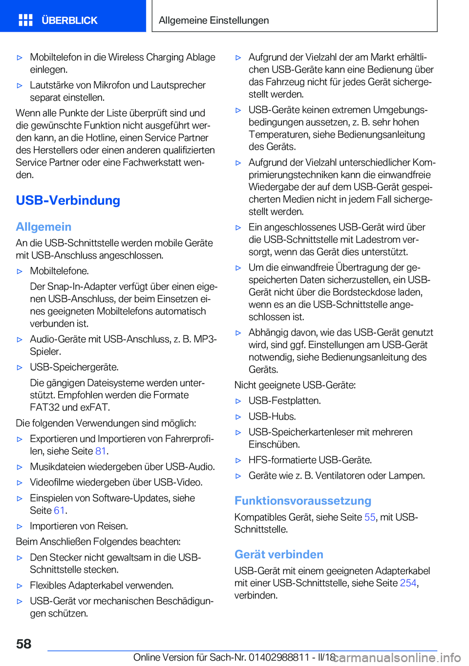 BMW X5 2018  Betriebsanleitungen (in German) x�M�o�b�i�l�t�e�l�e�f�o�n� �i�n� �d�i�e� �W�i�r�e�l�e�s�s� �C�h�a�r�g�i�n�g� �A�b�l�a�g�e
�e�i�n�l�e�g�e�n�.x�L�a�u�t�s�t�
