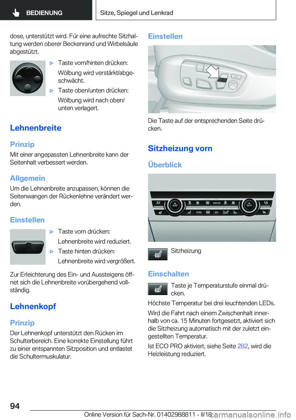 BMW X5 2018  Betriebsanleitungen (in German) �d�o�s�e�,� �u�n�t�e�r�s�t�