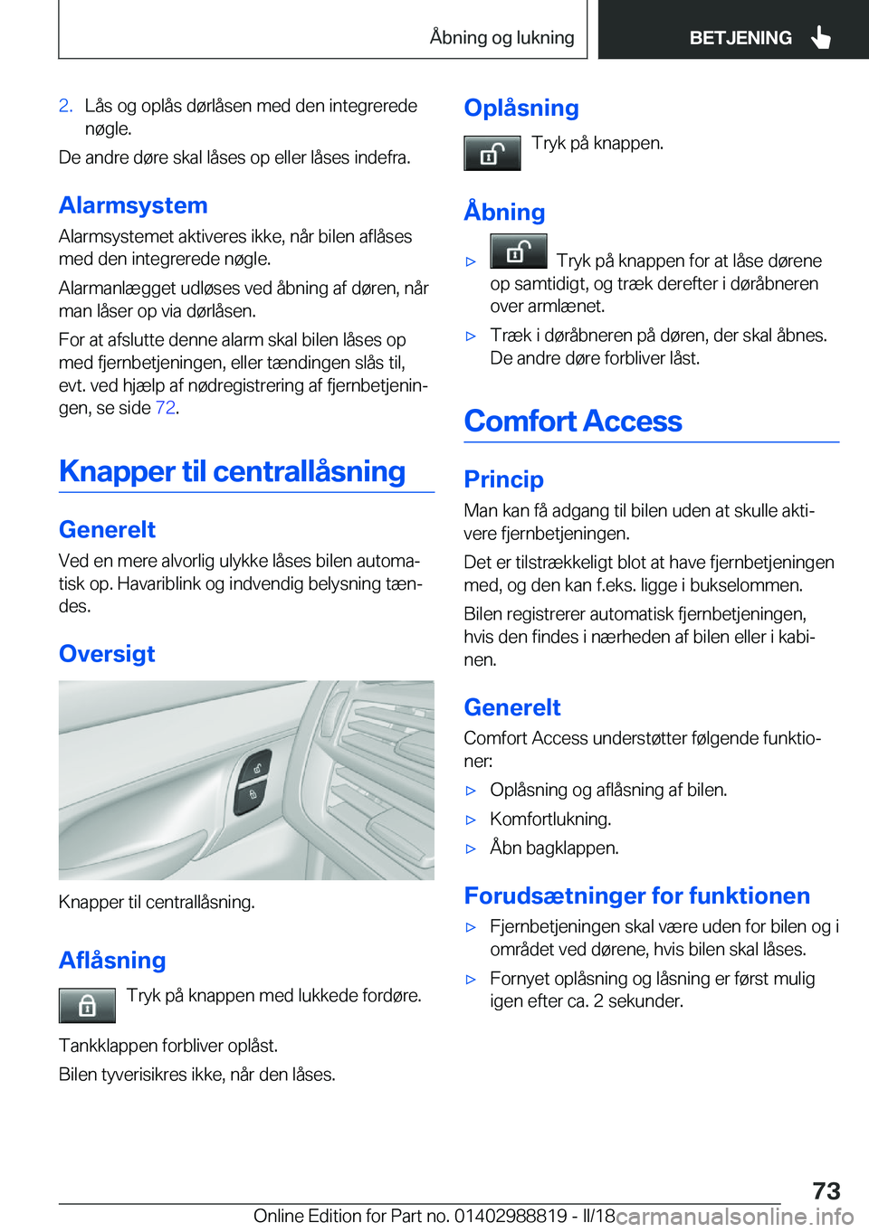 BMW X5 2018  InstruktionsbØger (in Danish) �2�.�L�å�s� �o�g� �o�p�l�å�s� �d�