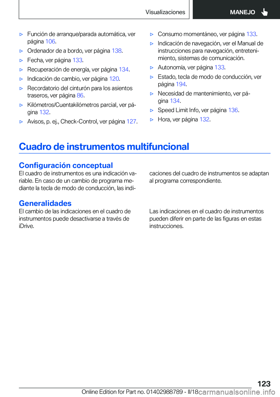 BMW X5 2018  Manuales de Empleo (in Spanish) x�F�u�n�c�i�