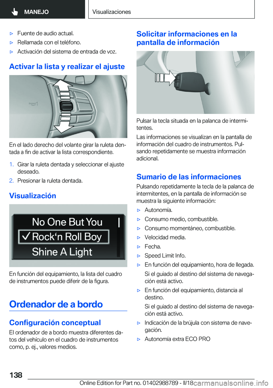BMW X5 2018  Manuales de Empleo (in Spanish) x�F�u�e�n�t�e� �d�e� �a�u�d�i�o� �a�c�t�u�a�l�.x�R�e�l�l�a�m�a�d�a� �c�o�n� �e�l� �t�e�l�