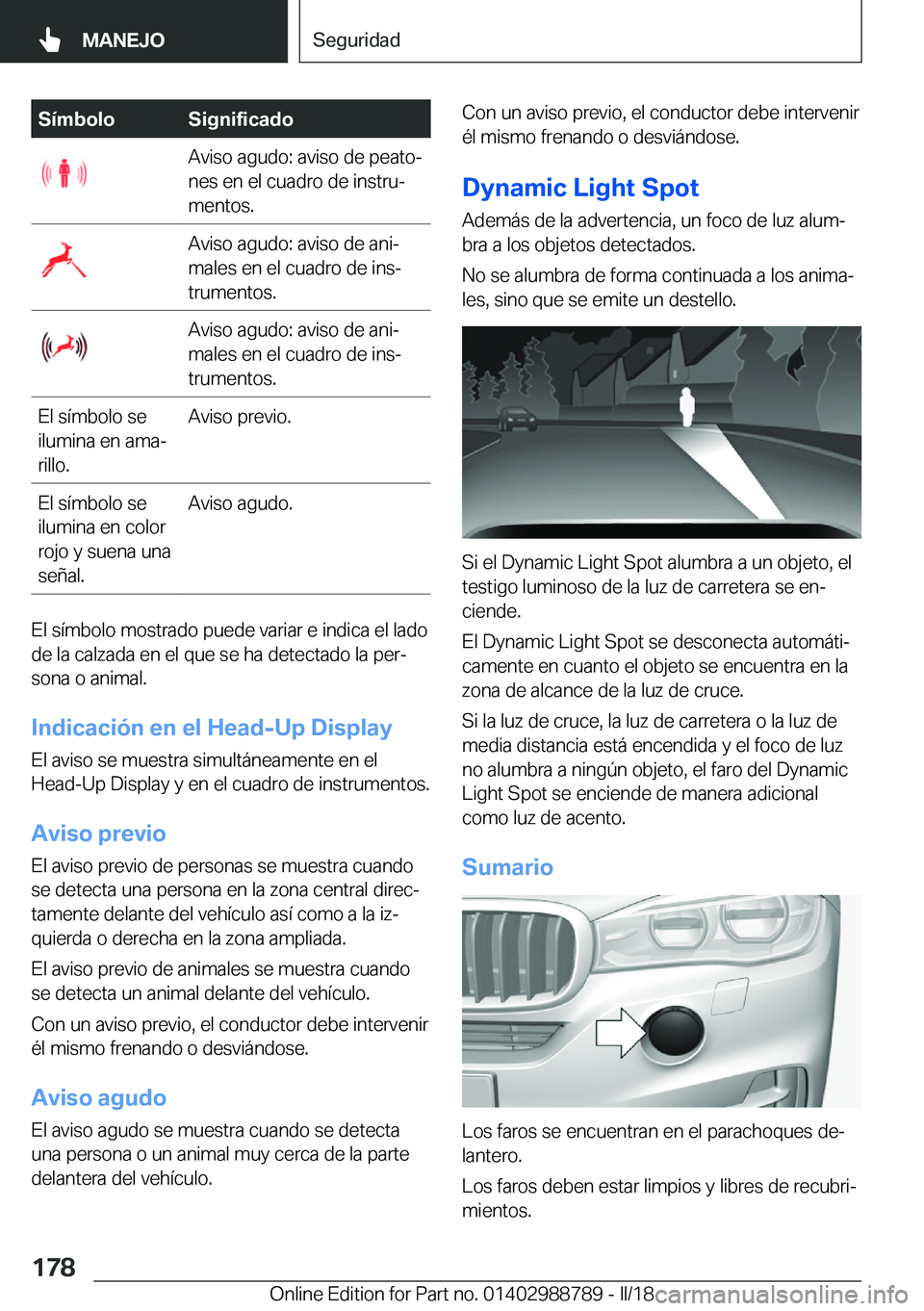 BMW X5 2018  Manuales de Empleo (in Spanish) �S�