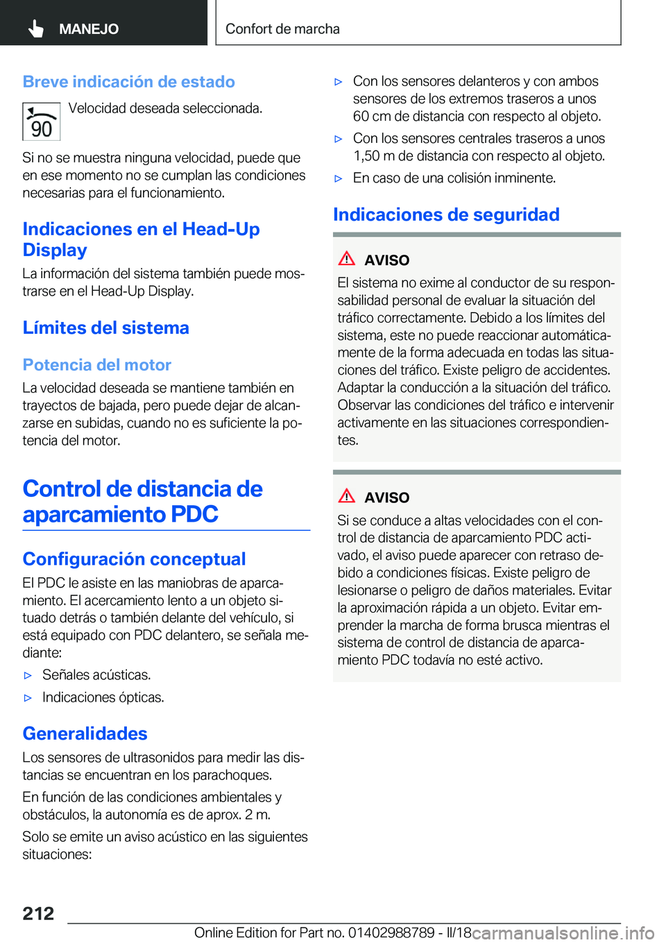 BMW X5 2018  Manuales de Empleo (in Spanish) �B�r�e�v�e��i�n�d�i�c�a�c�i�