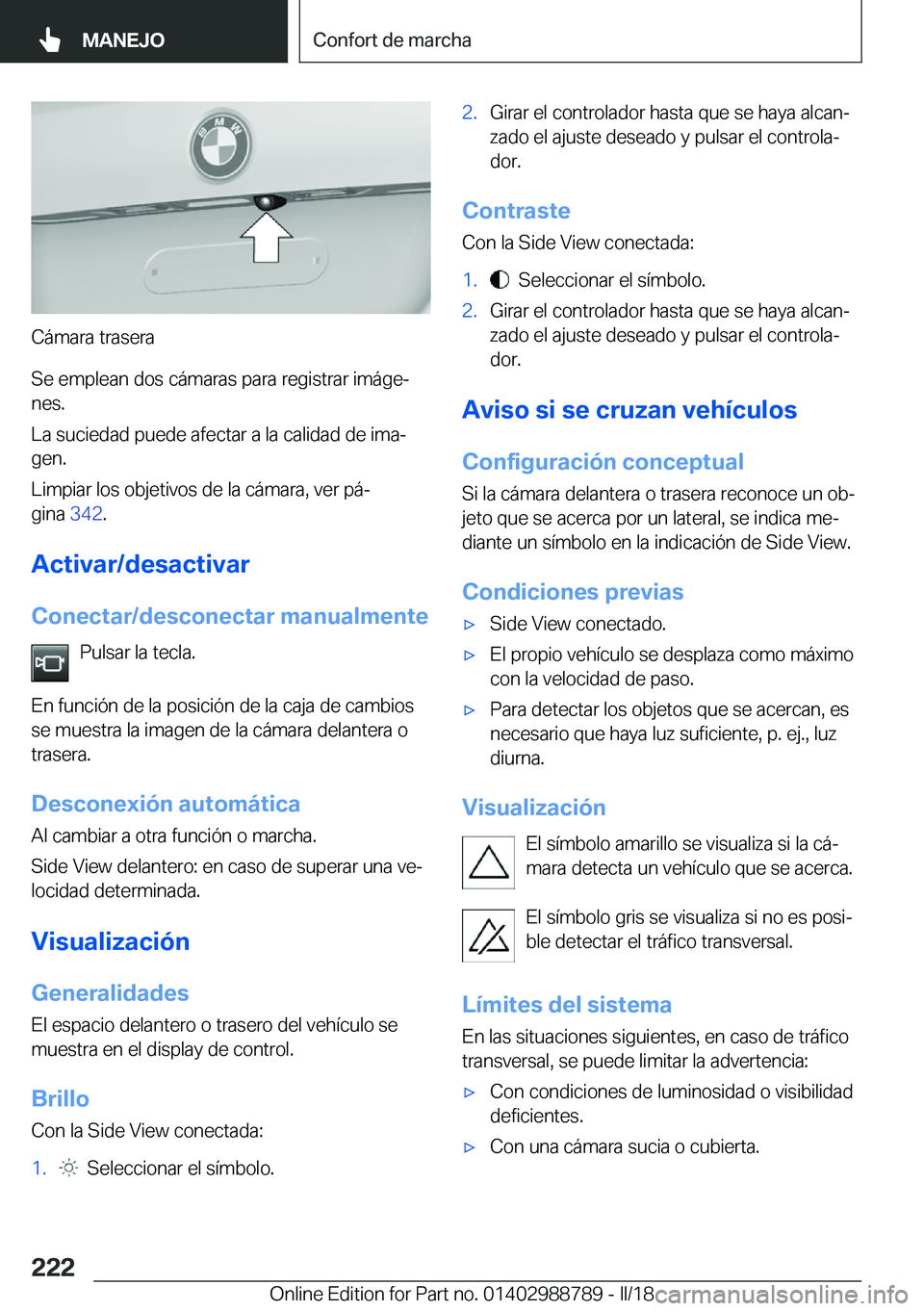BMW X5 2018  Manuales de Empleo (in Spanish) �C�