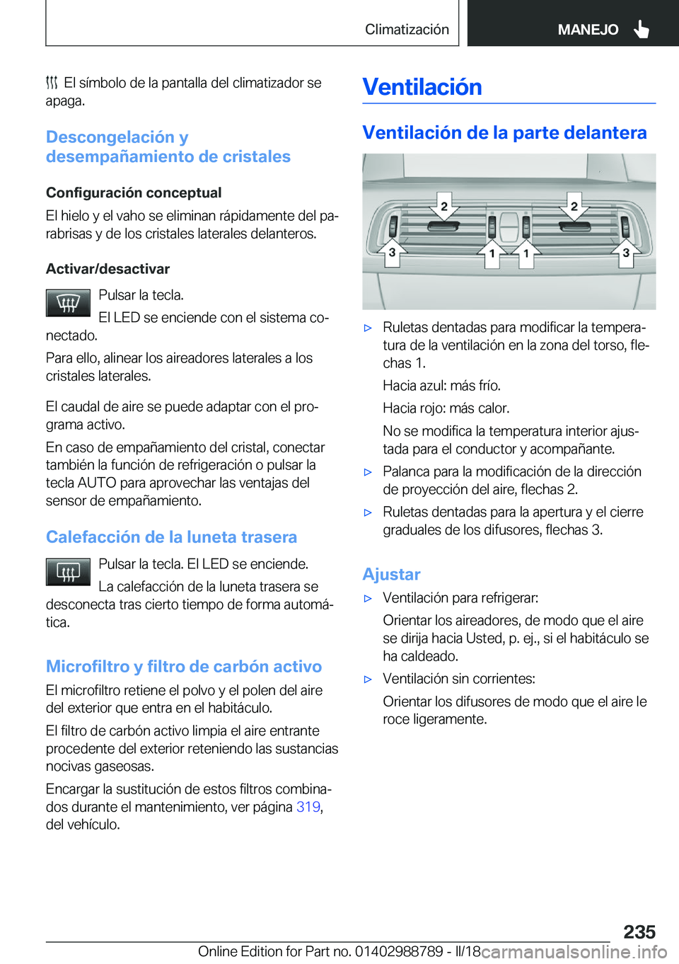 BMW X5 2018  Manuales de Empleo (in Spanish) � � �E�l� �s�