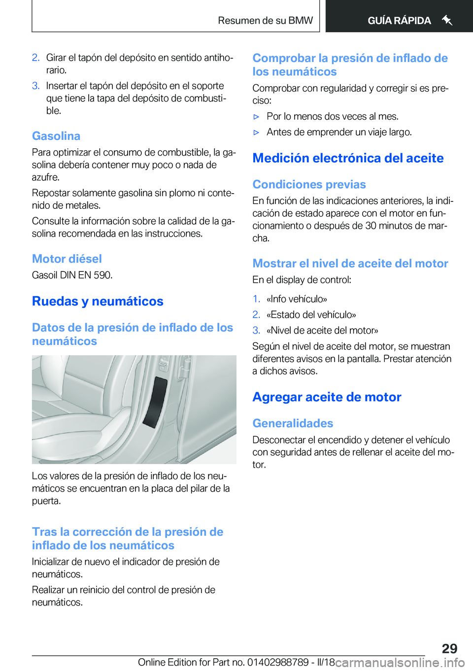 BMW X5 2018  Manuales de Empleo (in Spanish) �2�.�G�i�r�a�r� �e�l� �t�a�p�