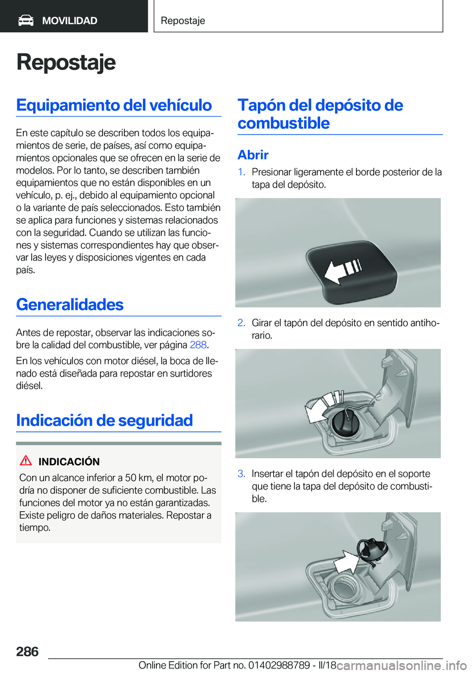 BMW X5 2018  Manuales de Empleo (in Spanish) �R�e�p�o�s�t�a�j�e�E�q�u�i�p�a�m�i�e�n�t�o��d�e�l��v�e�h�