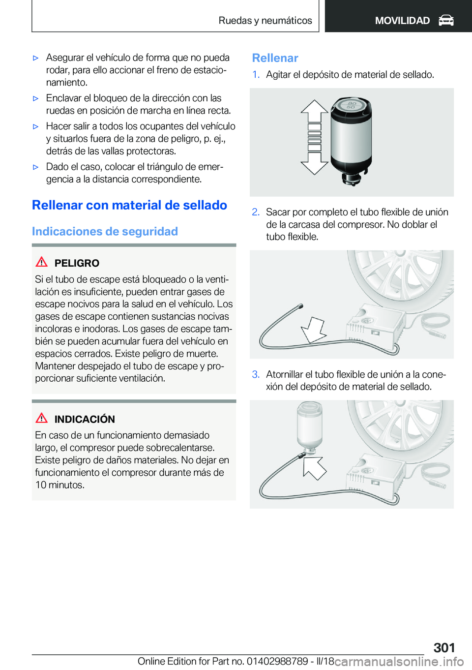 BMW X5 2018  Manuales de Empleo (in Spanish) x�A�s�e�g�u�r�a�r� �e�l� �v�e�h�