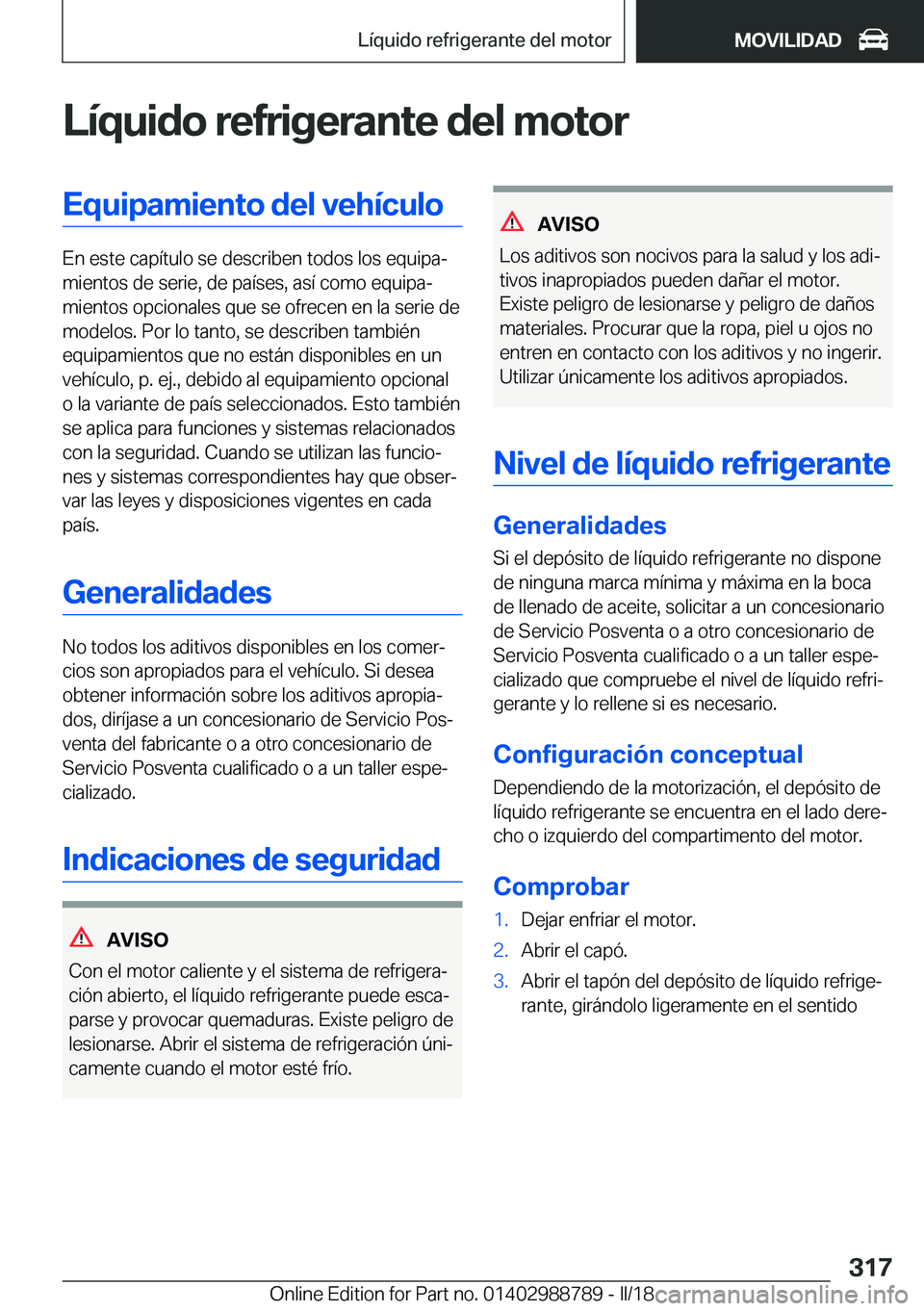 BMW X5 2018  Manuales de Empleo (in Spanish) �L�