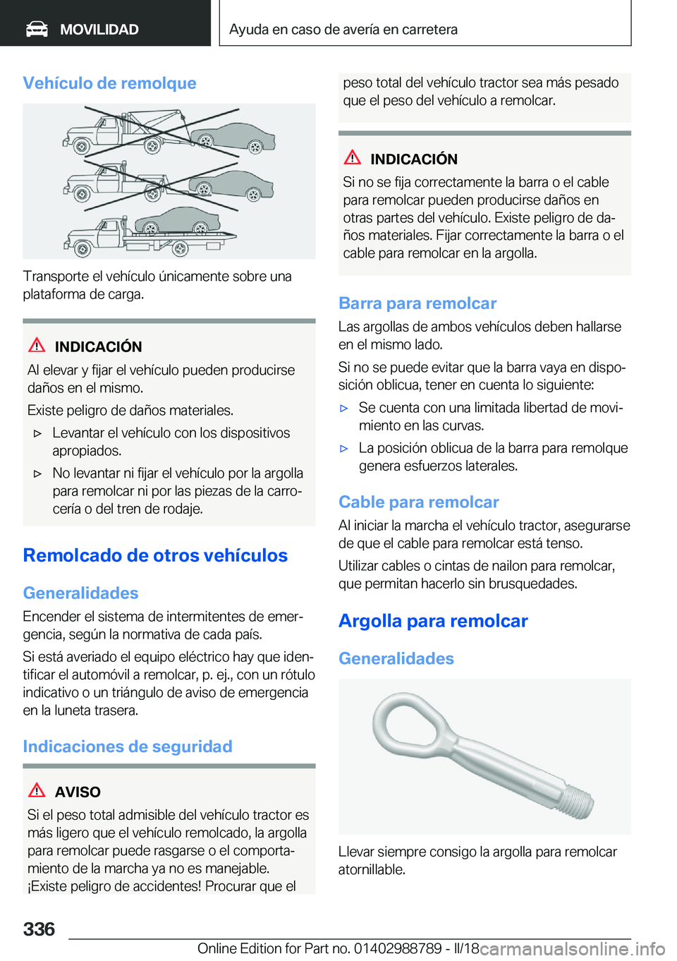 BMW X5 2018  Manuales de Empleo (in Spanish) �V�e�h�