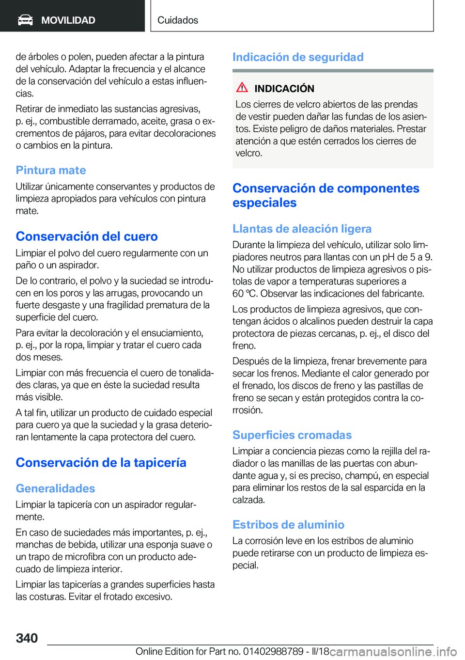 BMW X5 2018  Manuales de Empleo (in Spanish) �d�e� �