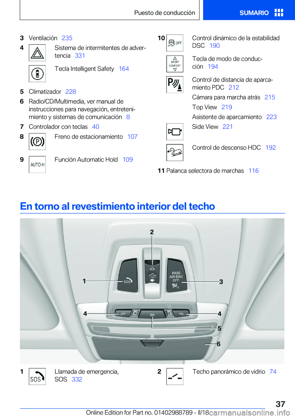 BMW X5 2018  Manuales de Empleo (in Spanish) �3�V�e�n�t�i�l�a�c�i�