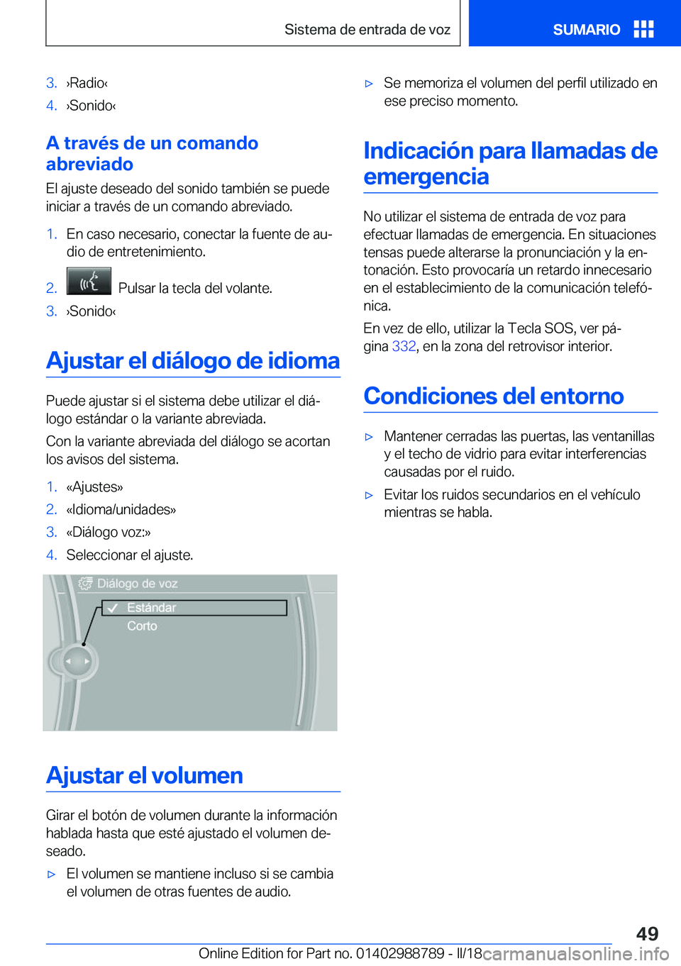 BMW X5 2018  Manuales de Empleo (in Spanish) �3�.