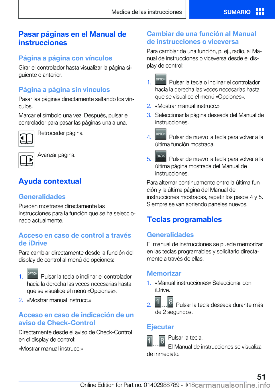 BMW X5 2018  Manuales de Empleo (in Spanish) �P�a�s�a�r��p�