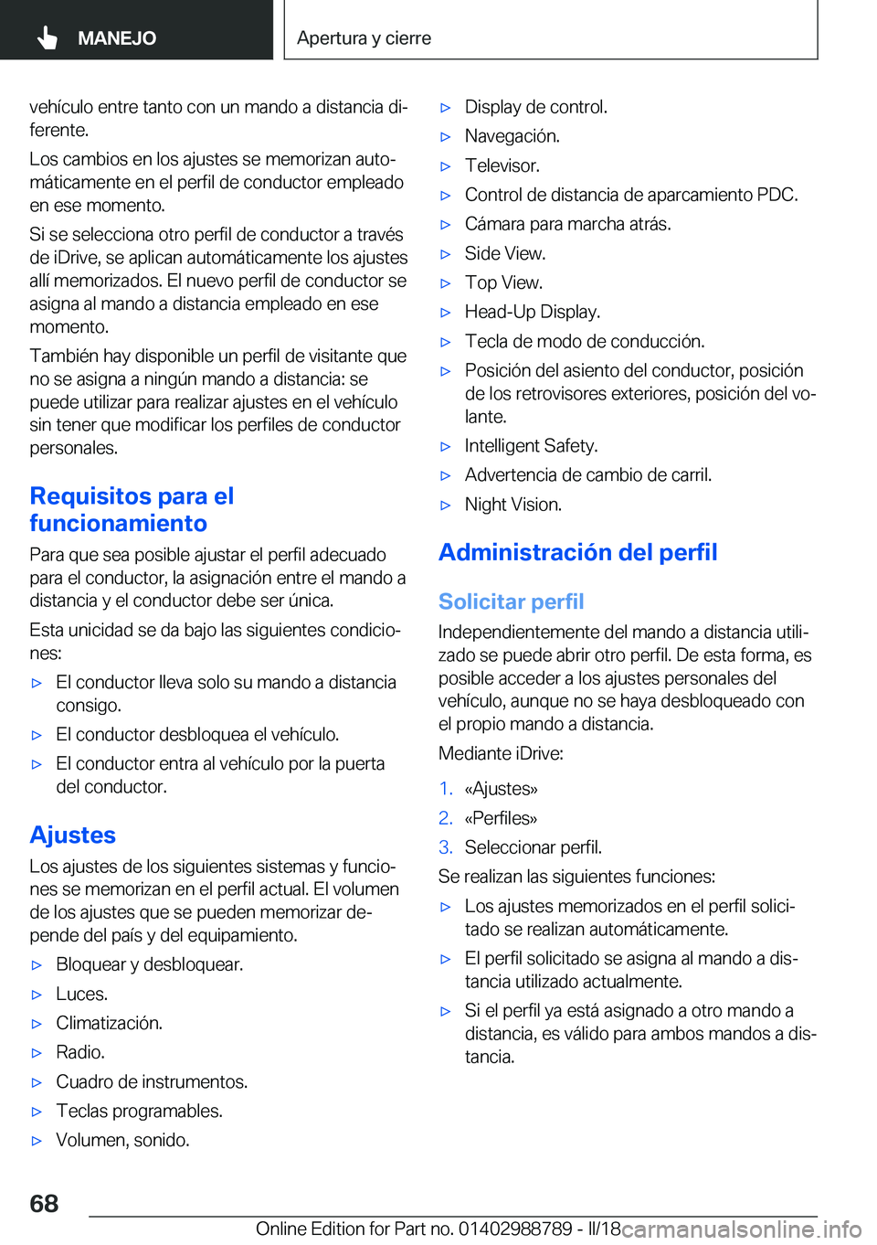 BMW X5 2018  Manuales de Empleo (in Spanish) �v�e�h�