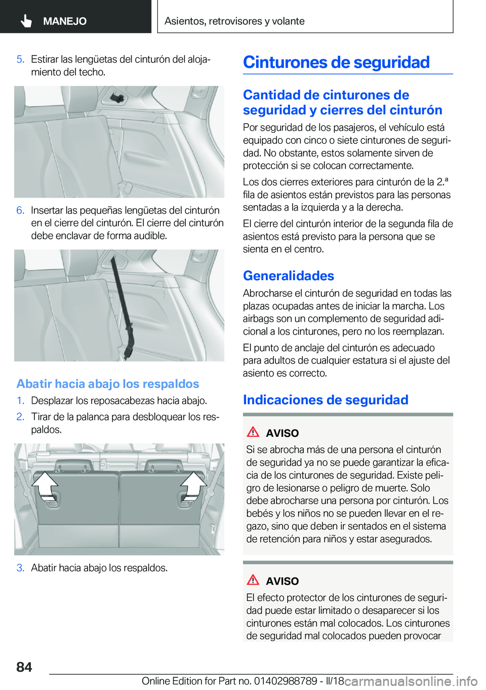 BMW X5 2018  Manuales de Empleo (in Spanish) �5�.�E�s�t�i�r�a�r� �l�a�s� �l�e�n�g�