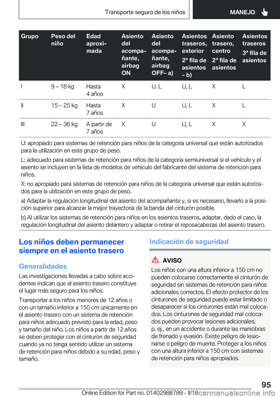 BMW X5 2018  Manuales de Empleo (in Spanish) �G�r�u�p�o�P�e�s�o��d�e�l
�n�i�