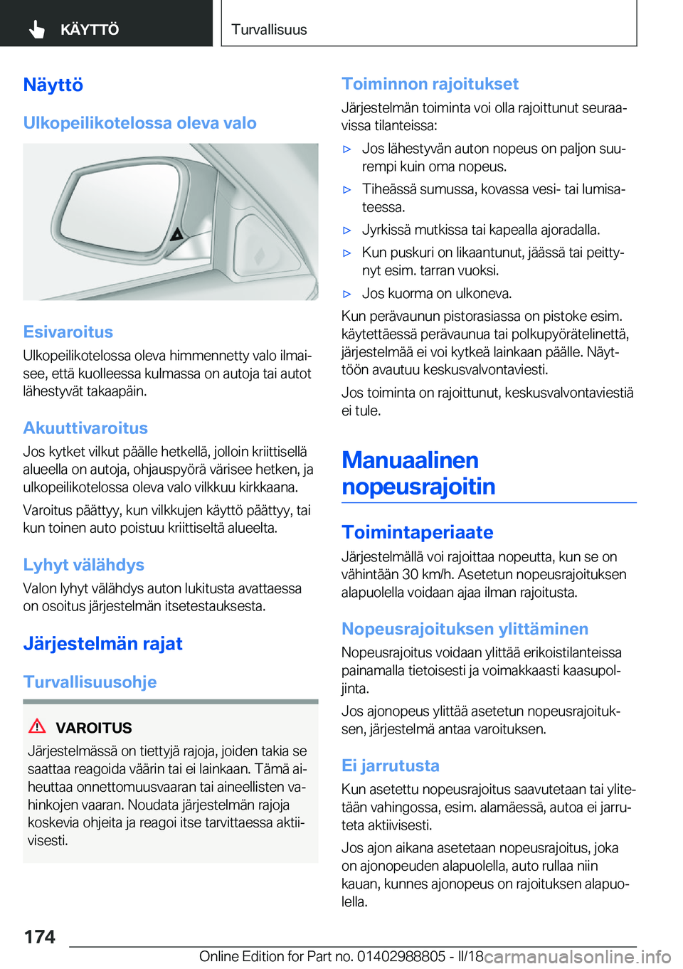 BMW X5 2018  Omistajan Käsikirja (in Finnish) �N�