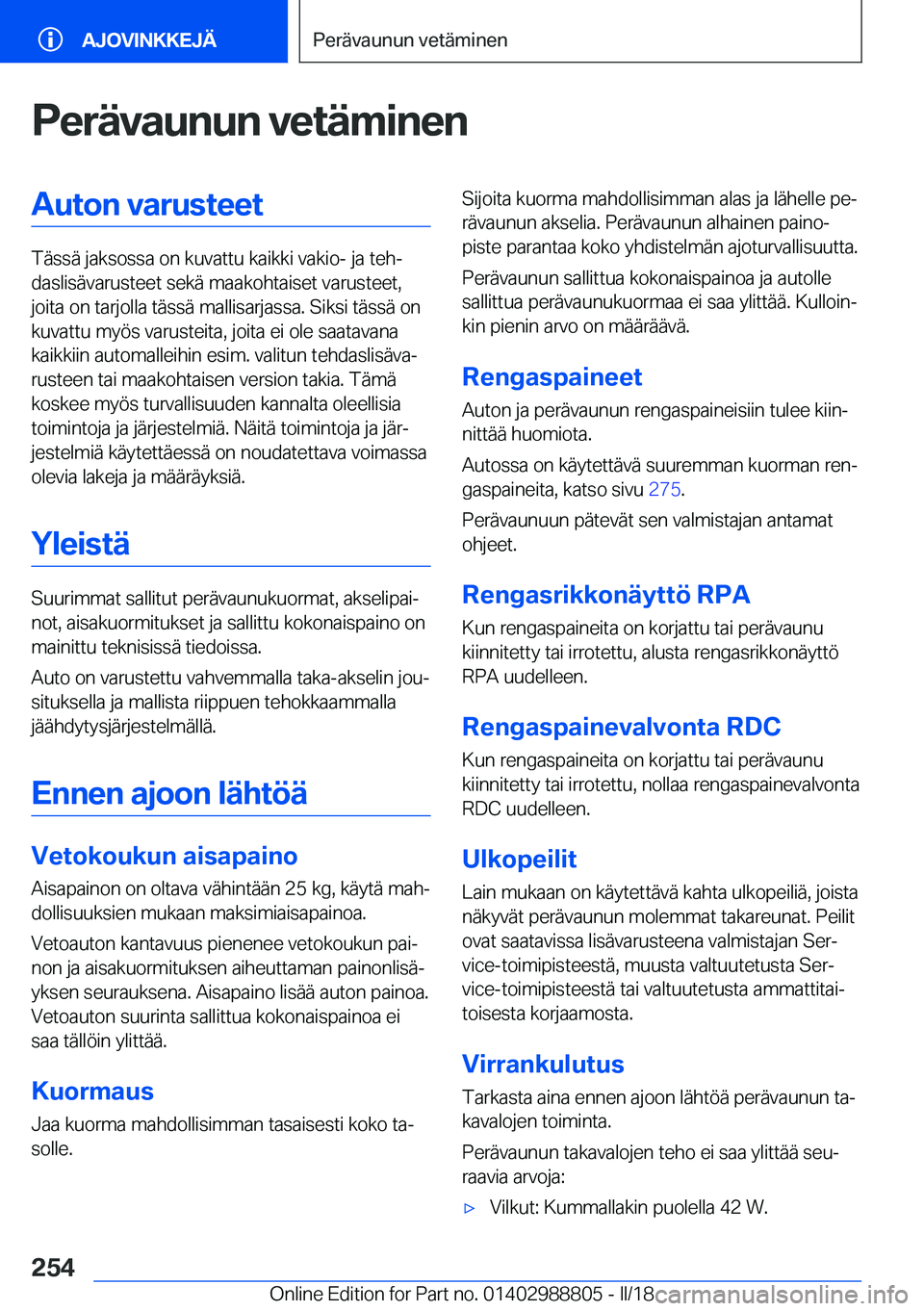 BMW X5 2018  Omistajan Käsikirja (in Finnish) �P�e�r�