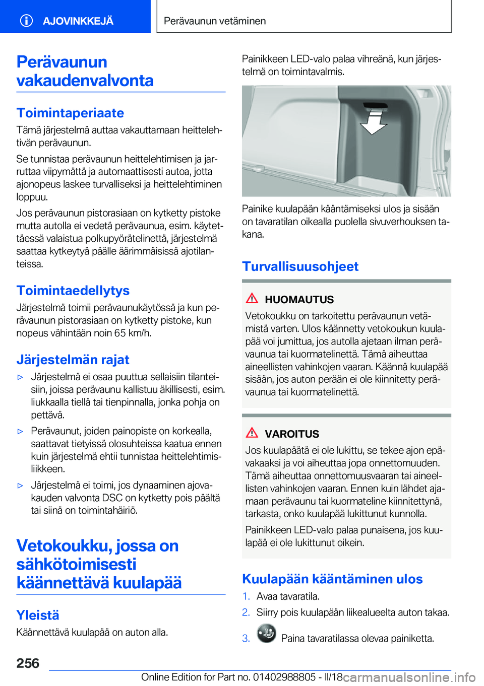 BMW X5 2018  Omistajan Käsikirja (in Finnish) �P�e�r�
