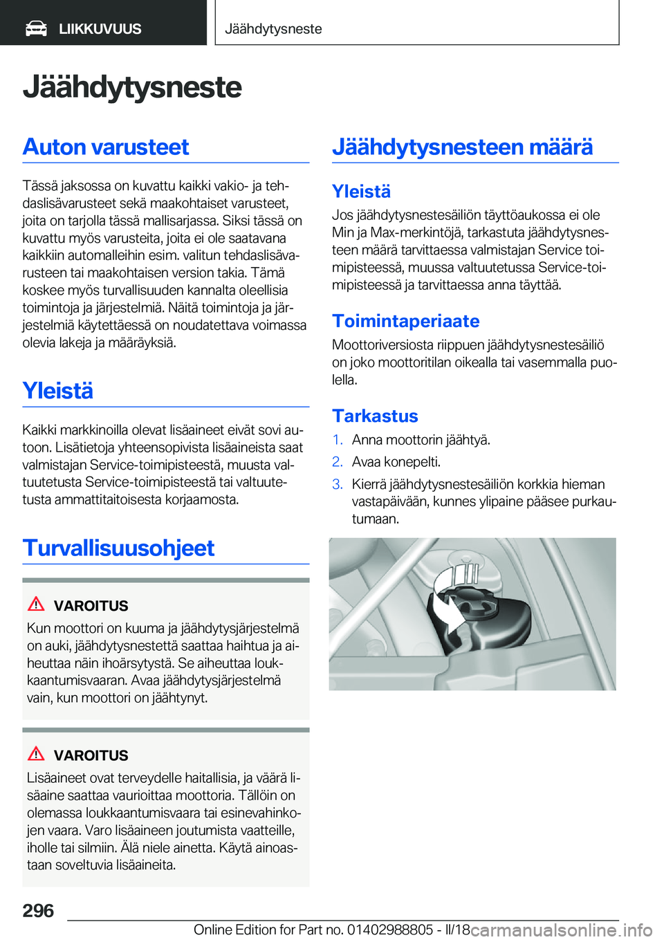 BMW X5 2018  Omistajan Käsikirja (in Finnish) �J�