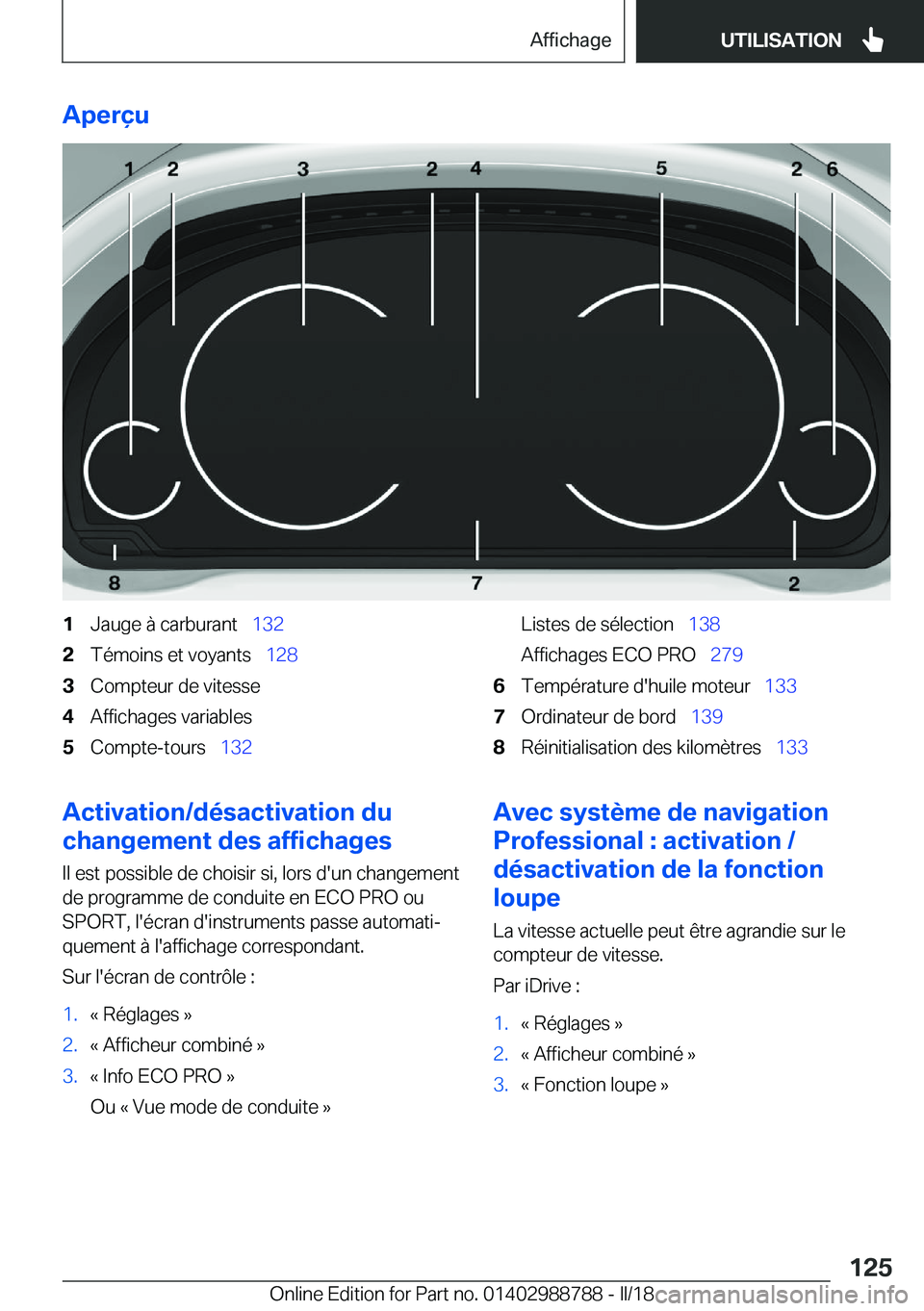 BMW X5 2018  Notices Demploi (in French) �A�p�e�r�ç�u�1�J�a�u�g�e� �