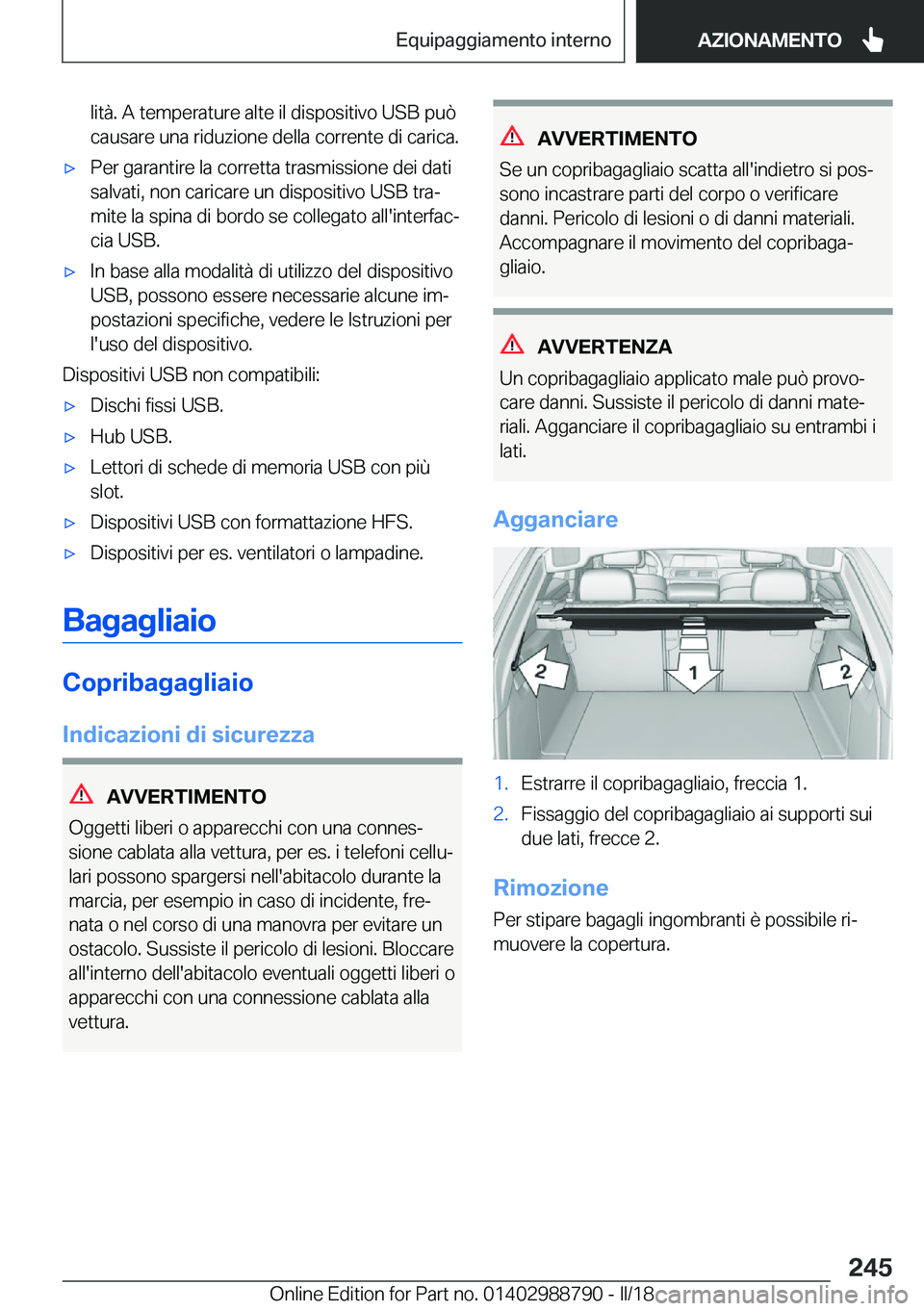 BMW X5 2018  Libretti Di Uso E manutenzione (in Italian) �l�i�t�