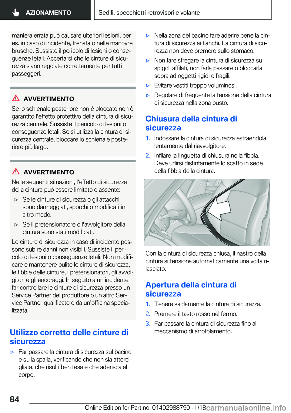 BMW X5 2018  Libretti Di Uso E manutenzione (in Italian) �m�a�n�i�e�r�a� �e�r�r�a�t�a� �p�u�