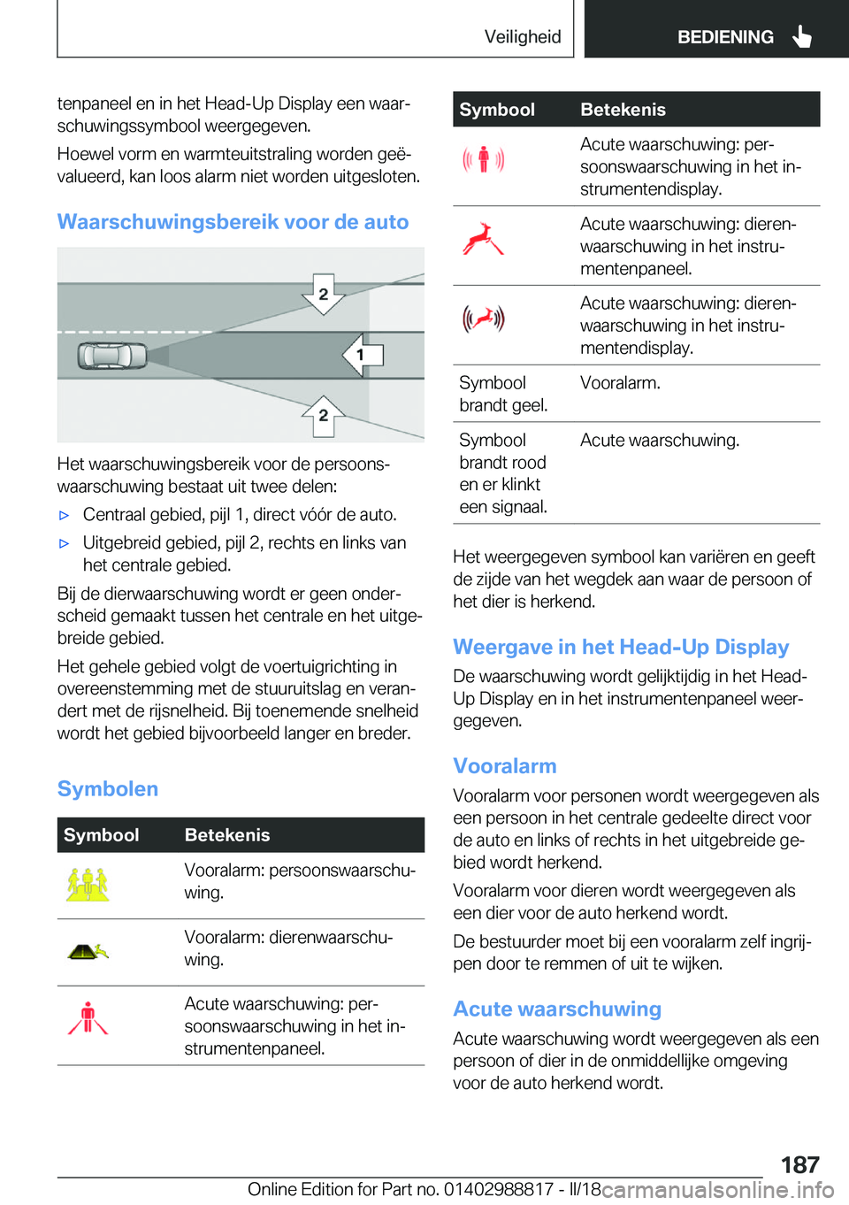 BMW X5 2018  Instructieboekjes (in Dutch) �t�e�n�p�a�n�e�e�l� �e�n� �i�n� �h�e�t� �H�e�a�d�-�U�p� �D�i�s�p�l�a�y� �e�e�n� �w�a�a�rj
�s�c�h�u�w�i�n�g�s�s�y�m�b�o�o�l� �w�e�e�r�g�e�g�e�v�e�n�.
�H�o�e�w�e�l� �v�o�r�m� �e�n� �w�a�r�m�t�e�u�i�t�s