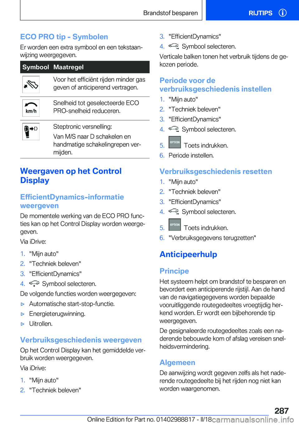BMW X5 2018  Instructieboekjes (in Dutch) �E�C�O��P�R�O��t�i�p��-��S�y�m�b�o�l�e�n�E�r� �w�o�r�d�e�n� �e�e�n� �e�x�t�r�a� �s�y�m�b�o�o�l� �e�n� �e�e�n� �t�e�k�s�t�a�a�nj�w�i�j�z�i�n�g� �w�e�e�r�g�e�g�e�v�e�n�.�S�y�m�b�o�o�l�M�a�a�t�r�e�g