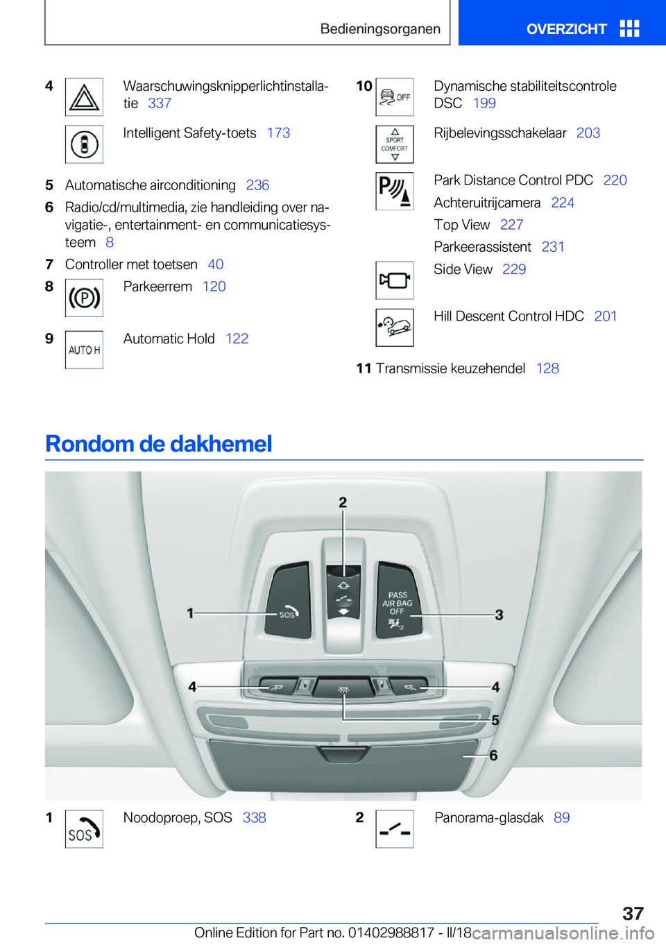 BMW X5 2018  Instructieboekjes (in Dutch) �4�W�a�a�r�s�c�h�u�w�i�n�g�s�k�n�i�p�p�e�r�l�i�c�h�t�i�n�s�t�a�l�l�aj
�t�i�e\_ �3�3�7�I�n�t�e�l�l�i�g�e�n�t� �S�a�f�e�t�y�-�t�o�e�t�s\_ �1�7�3�5�A�u�t�o�m�a�t�i�s�c�h�e� �a�i�r�c�o�n�d�i�t�i�o�n�