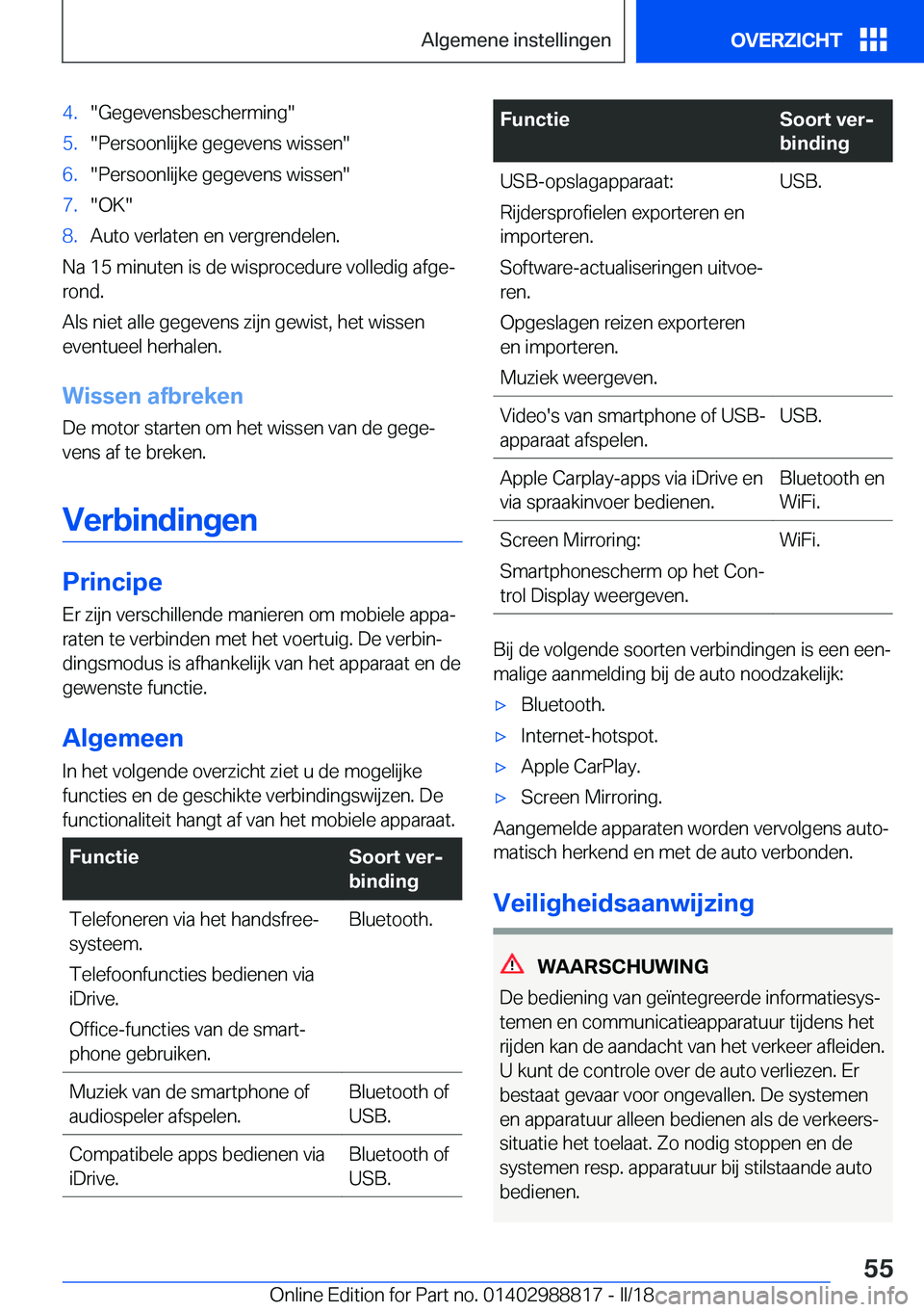 BMW X5 2018  Instructieboekjes (in Dutch) �4�.�"�G�e�g�e�v�e�n�s�b�e�s�c�h�e�r�m�i�n�g�"�5�.�"�P�e�r�s�o�o�n�l�i�j�k�e� �g�e�g�e�v�e�n�s� �w�i�s�s�e�n�"�6�.�"�P�e�r�s�o�o�n�l�i�j�k�e� �g�e�g�e�v�e�n�s� �w�i�s�s�e�n�"�7