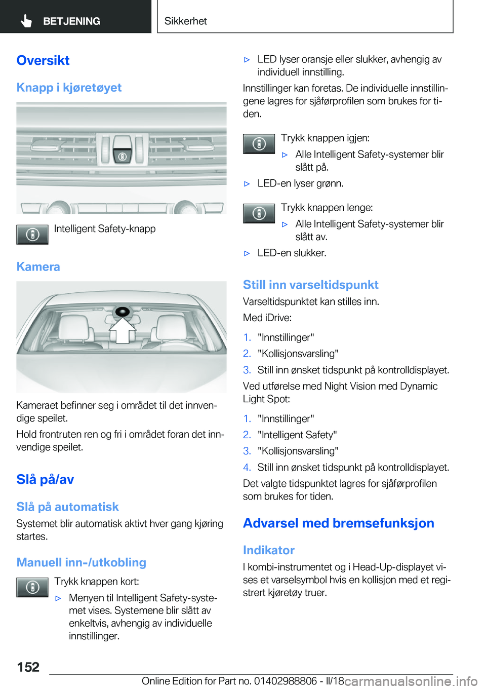 BMW X5 2018  InstruksjonsbØker (in Norwegian) �O�v�e�r�s�i�k�t�K�n�a�p�p��i��k�j�
