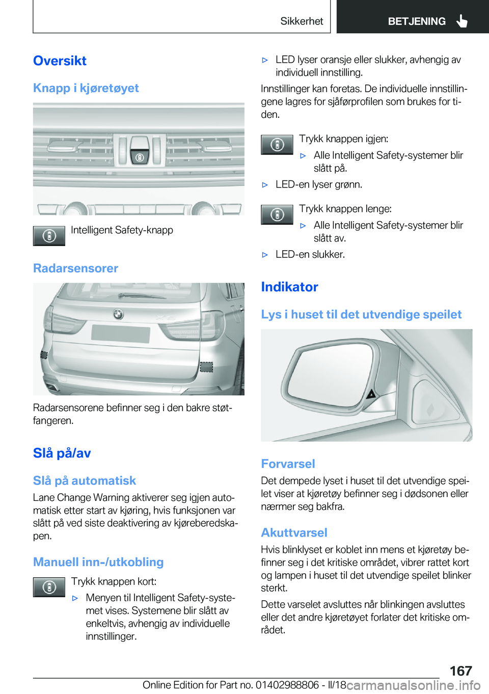 BMW X5 2018  InstruksjonsbØker (in Norwegian) �O�v�e�r�s�i�k�t�K�n�a�p�p��i��k�j�
