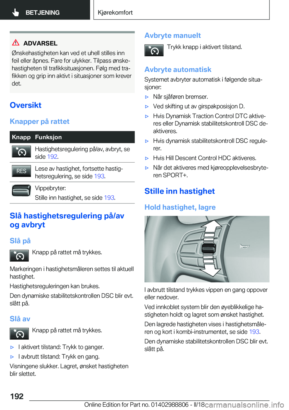 BMW X5 2018  InstruksjonsbØker (in Norwegian) �A�D�V�A�R�S�E�L
�