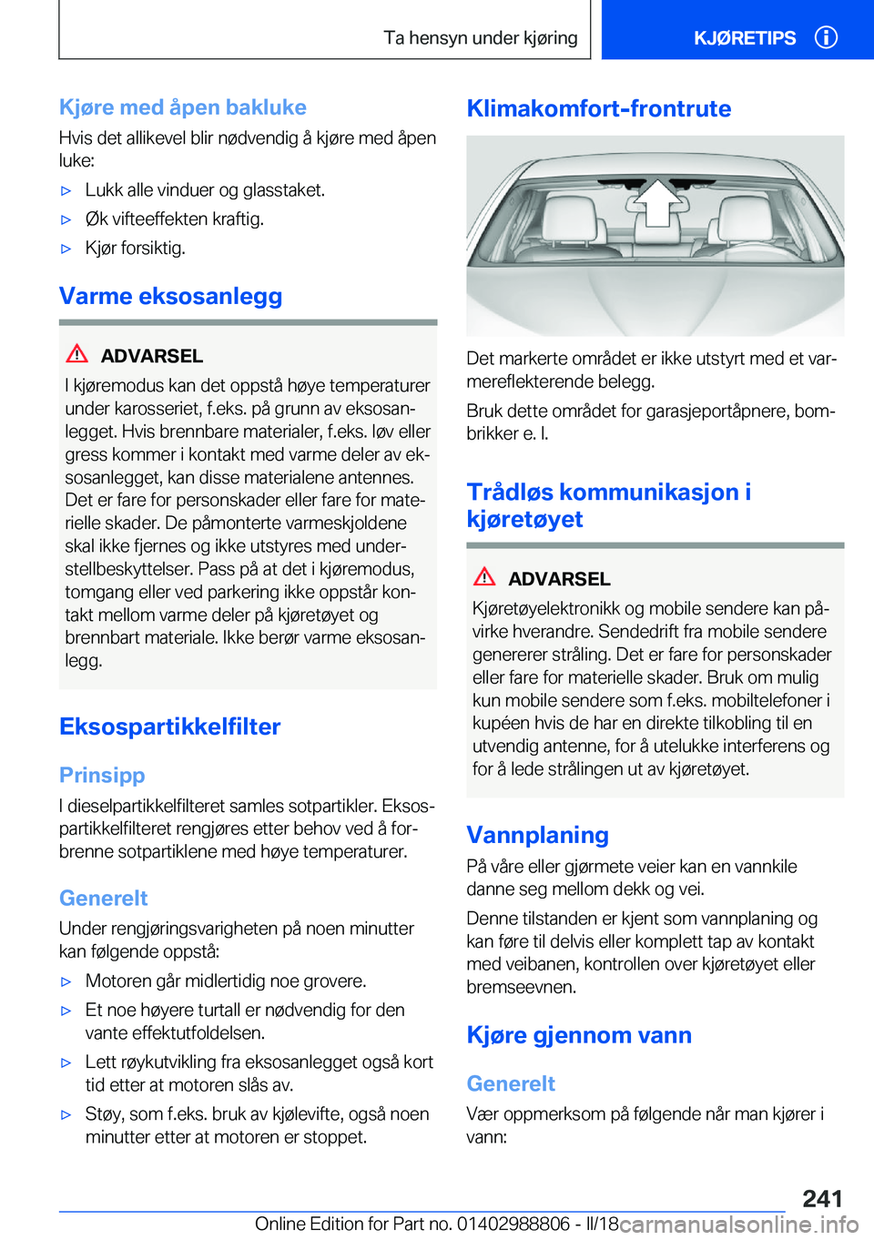 BMW X5 2018  InstruksjonsbØker (in Norwegian) �K�j�