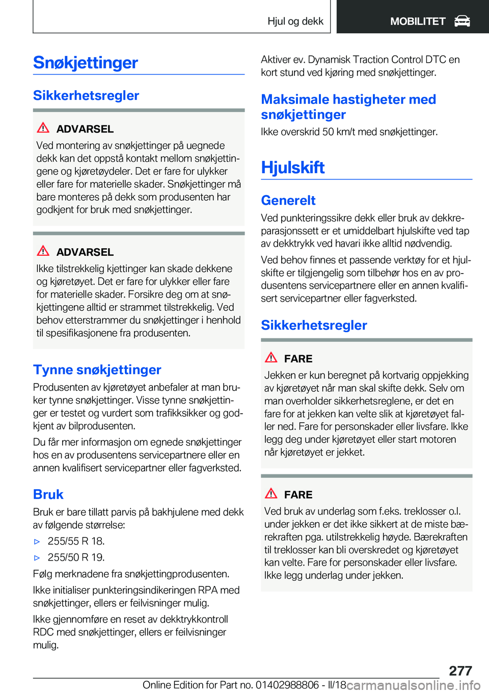 BMW X5 2018  InstruksjonsbØker (in Norwegian) �S�n�