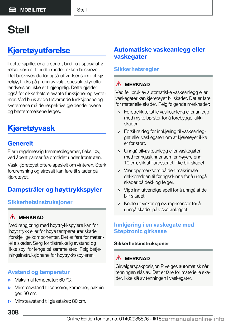 BMW X5 2018  InstruksjonsbØker (in Norwegian) �S�t�e�l�l�K�j�