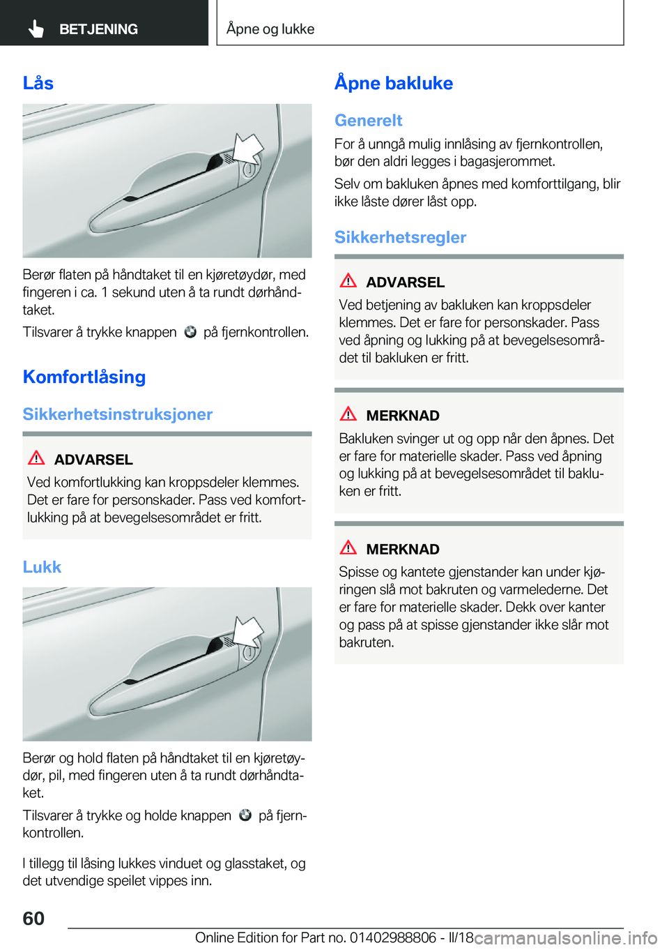 BMW X5 2018  InstruksjonsbØker (in Norwegian) �L�å�s
�B�e�r�