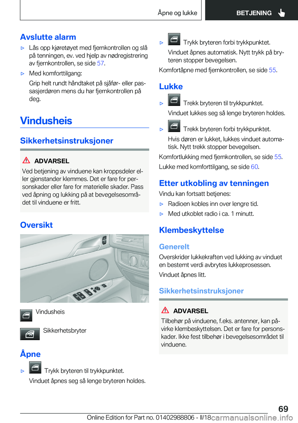 BMW X5 2018  InstruksjonsbØker (in Norwegian) �A�v�s�l�u�t�t�e��a�l�a�r�mx�L�å�s� �o�p�p� �k�j�