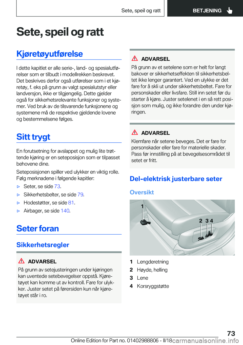 BMW X5 2018  InstruksjonsbØker (in Norwegian) �S�e�t�e�,��s�p�e�i�l��o�g��r�a�t�t�K�j�